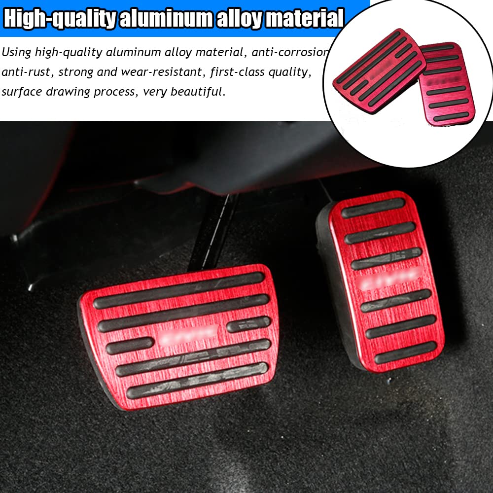 Custom Aluminum Alloy Anti-Slip Gas & Brake Pedal Covers for Honda 10th Gen Accord 2018-2022 - No Drilling Required 2-Piece Set (Blue) - Perfect for Car Interior Upgrade & Enhanced Driving Safety