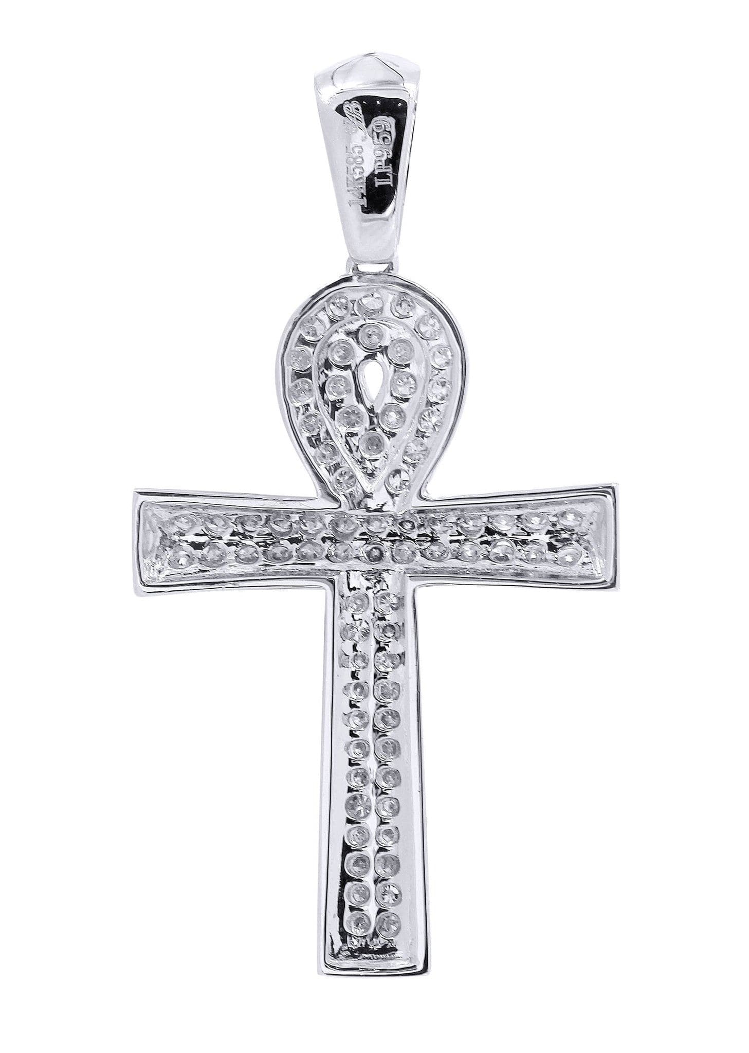 0.81 Carat Diamond Ankh Pendant Necklace - 3.33 Grams 14K Gold Egyptian Cross Jewelry for Women - Perfect for Gifts, Weddings & Spiritual Occasions