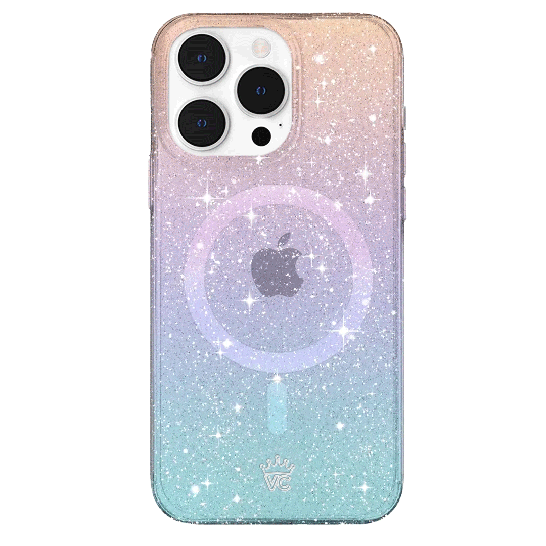 Ombre Stardust Glitter iPhone Case - Sparkling Protective Cover for iPhone 13/14/15 - Trendy Fashion Accessory for Women & Girls - Perfect for Parties, Daily Use & Gift Giving