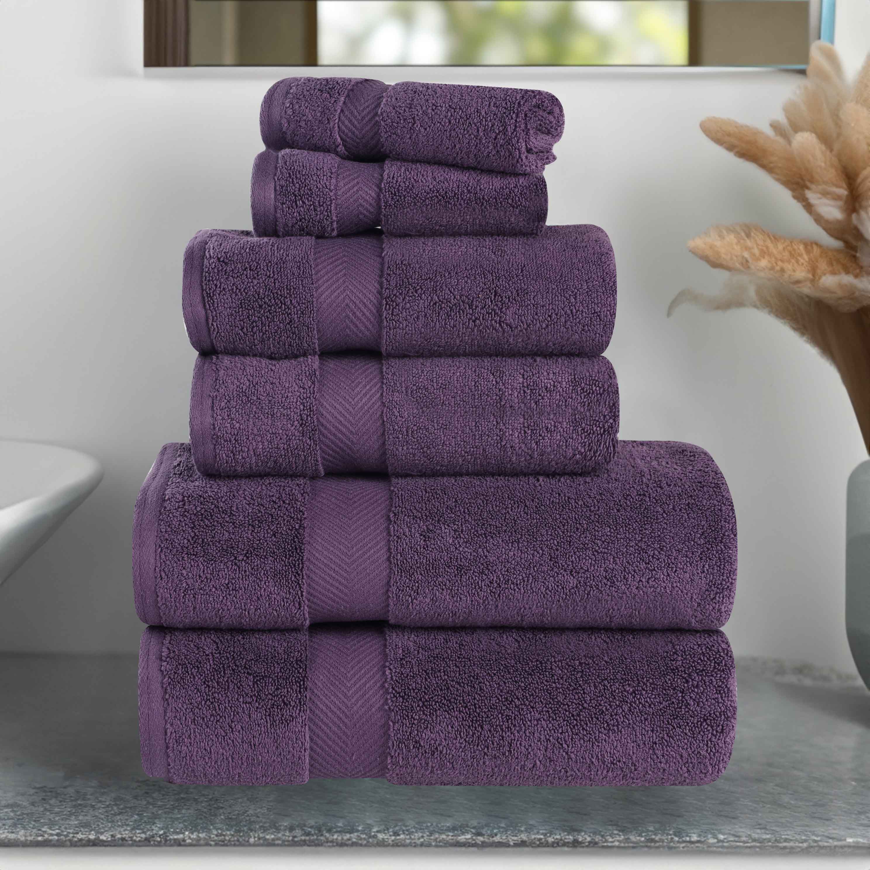 Premium 6-Piece Zero Twist Cotton Towel Set - Ultra Soft & Absorbent Bath, Beach & Spa Towels for Home & Travel