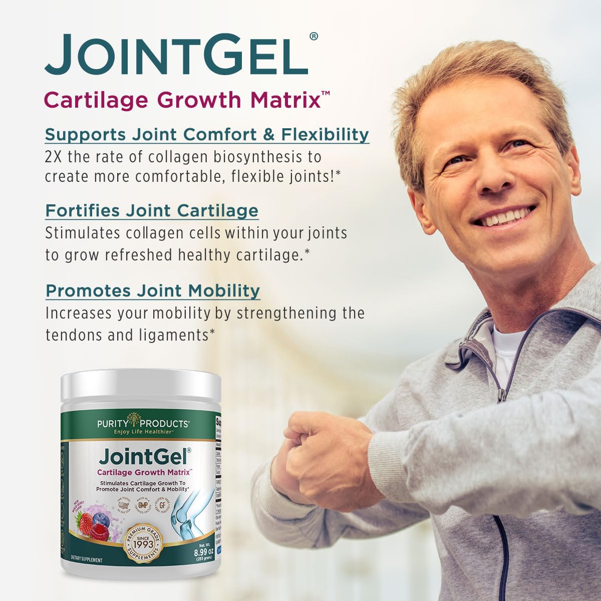 Purity Products Flexuron Joint Formula & Gel with Krill Oil, Low Molecular Weight Hyaluronic Acid, Astaxanthin - Bioactive Collagen Peptides & MSM for Joint Support | Relief for Arthritis, Stiffness & Mobility Issues | Ideal for Active Lifestyles & Aging Adults