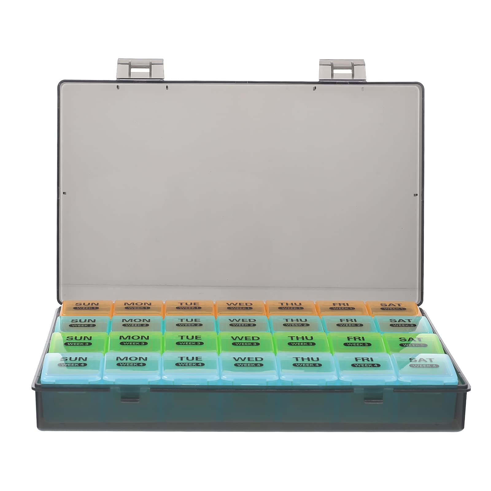 DOITOOL 7-Day Travel Pill Organizer Set - Portable Weekly Medication Dispenser with Multi-Compartments, Compact Travel-Size Medicine Box for Pills, Vitamins & Supplements - Perfect for Vacation, Business Trips & Daily Use