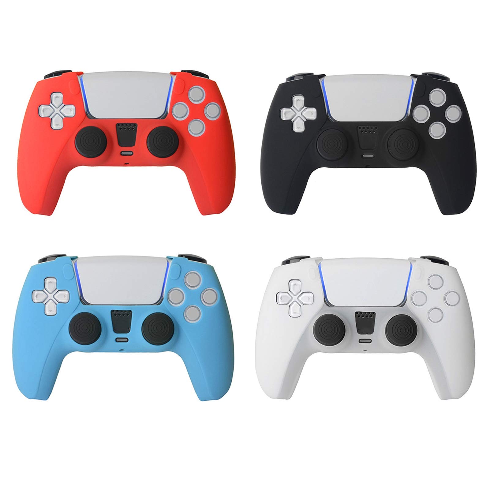 PS5 Controller Protective Case - 4Pcs Soft Non-Slip Silicone Cover Skins for Gamepad Handle | Protective Sleeve Accessory for Smooth Gaming | Perfect for PS5 Console Protection & Enhanced Grip During Long Gaming Sessions