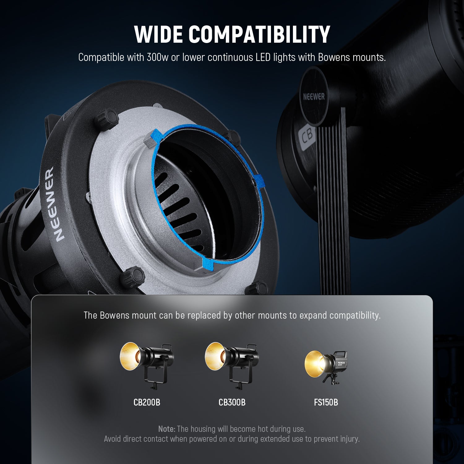NEEWER LS 39 20° Bowens Mount Spotlight Snoot for Photography & Video Lighting - Perfect for Studio, Portrait, and Product Shoots