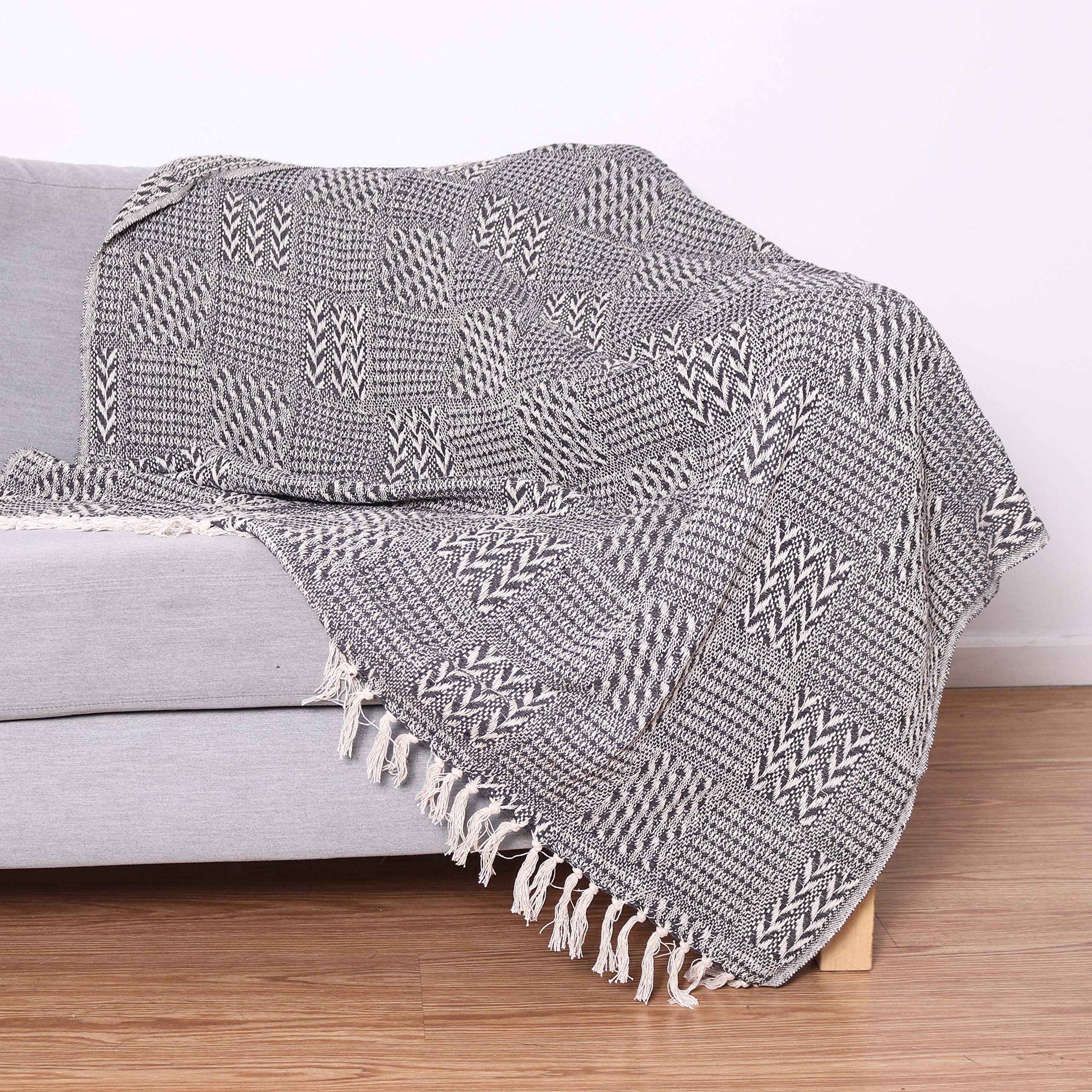 Arkwright 100% Cotton Reversible Blanket - Pack of 12 All-Season Lightweight Throws (50