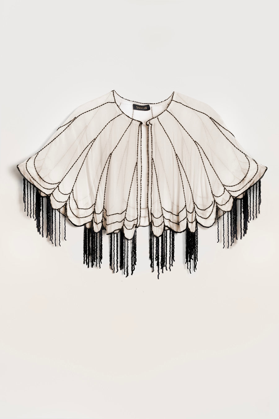 Elegant Scallop Embellished Capelet Shawl - Women's Fashion Lace Shoulder Wrap for Weddings, Parties & Evening Events