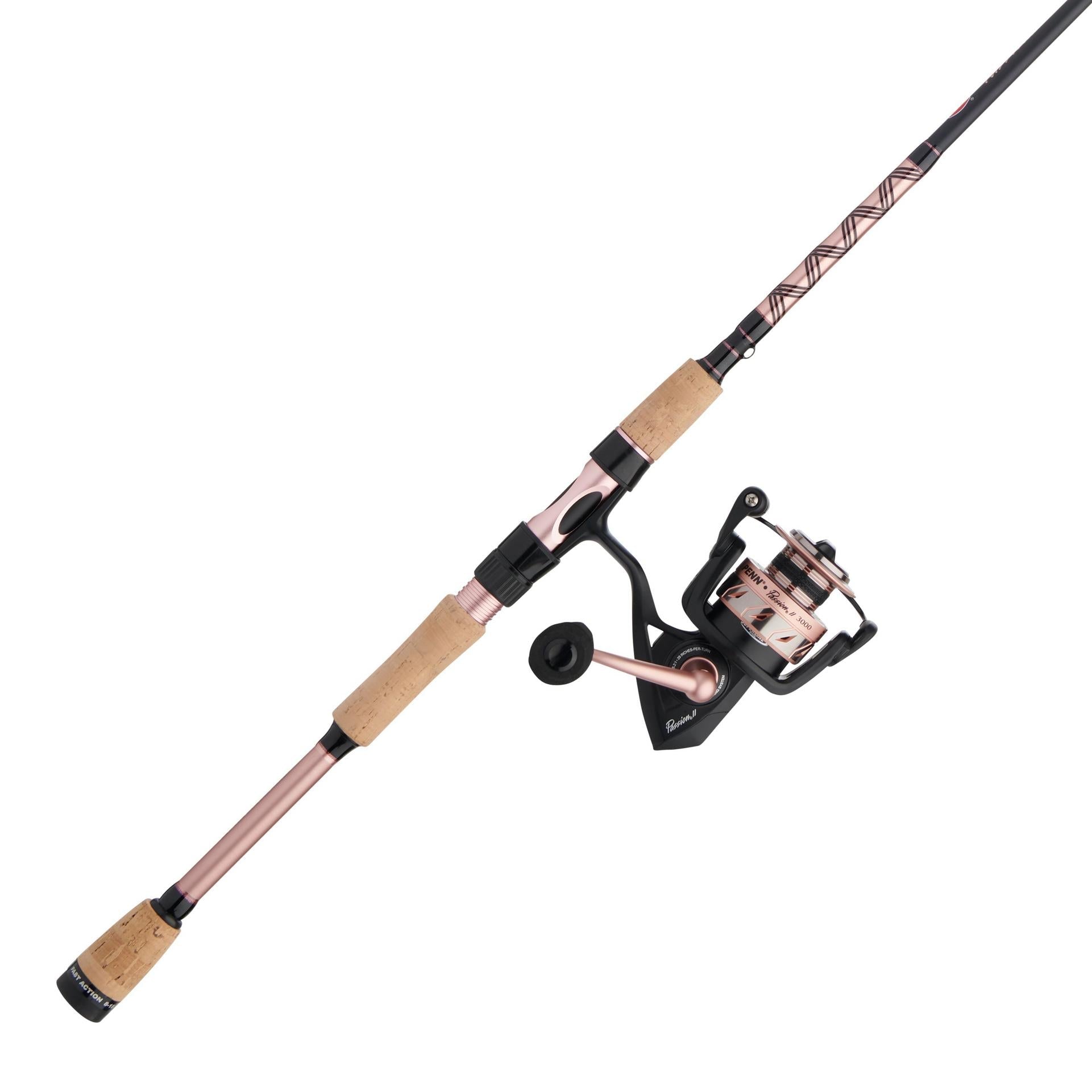 Passion® II Spinning Rod and Reel Combo - Lightweight Fishing Gear for Freshwater & Saltwater Anglers - Perfect for Bass, Trout, and Walleye Fishing