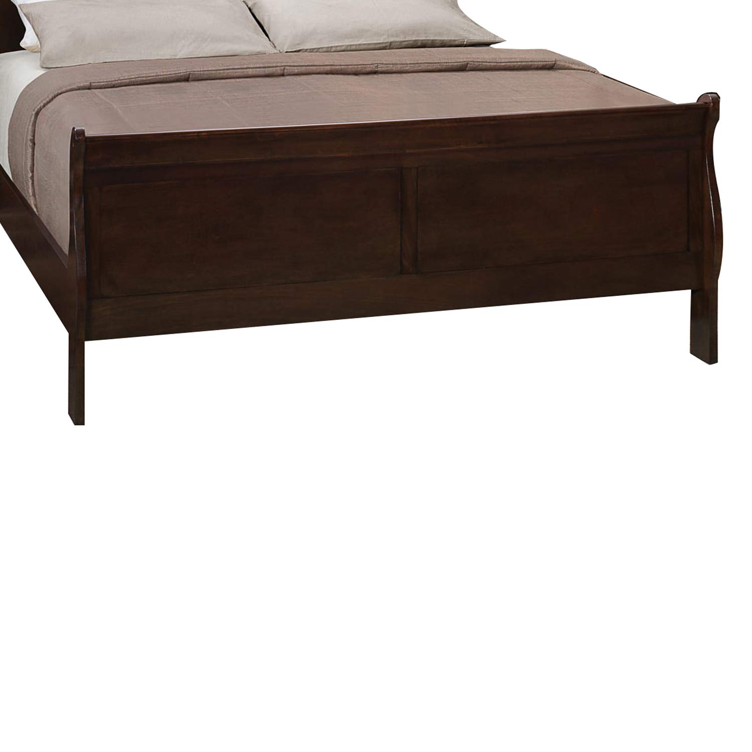 Benjara Traditional Style Wooden Full Size Bed with Curved Headboard, Brown - Perfect for Master Bedrooms, Guest Rooms & Farmhouse Decor
