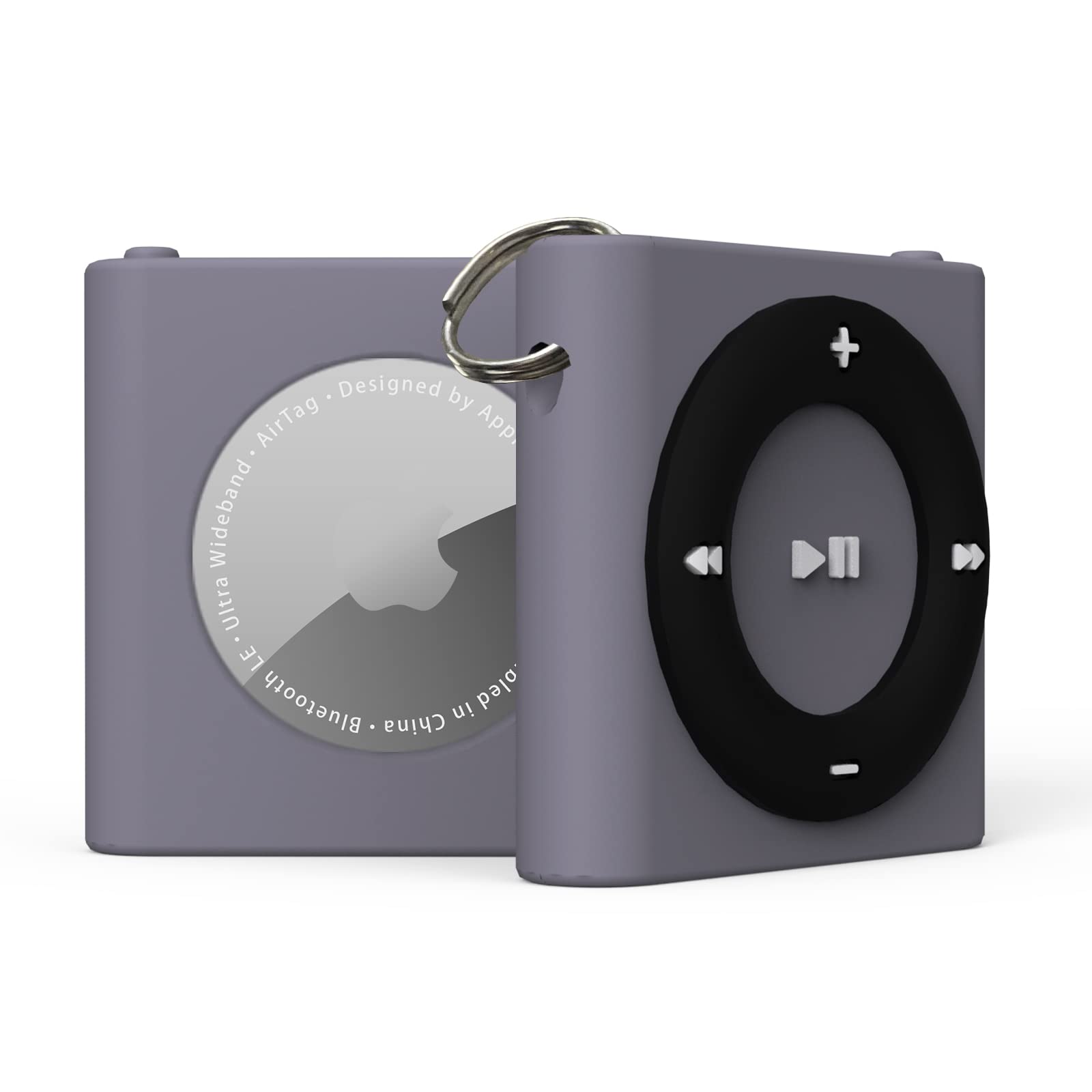 Anti-Scratch Silicone AirTag Case for Pets, Keys & Luggage - Dark Grey