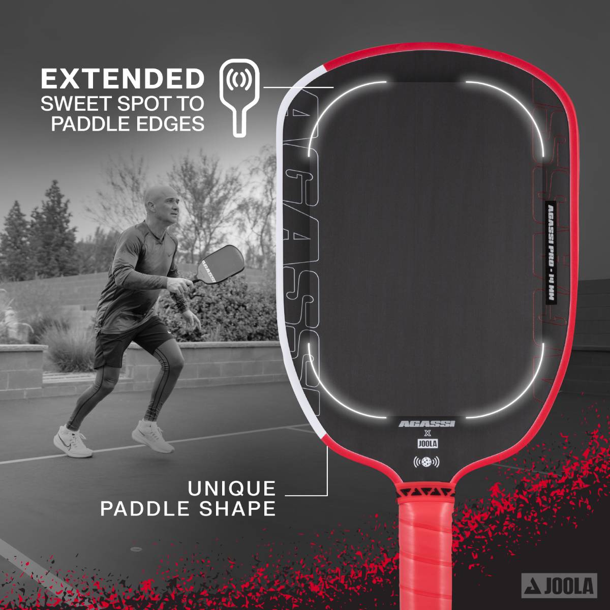 JOOLA Andre Agassi Pro Demo Rental - Premium Table Tennis Paddle for Professional Training & Tournament Play - Perfect for Clubs, Coaches & Competitive Players