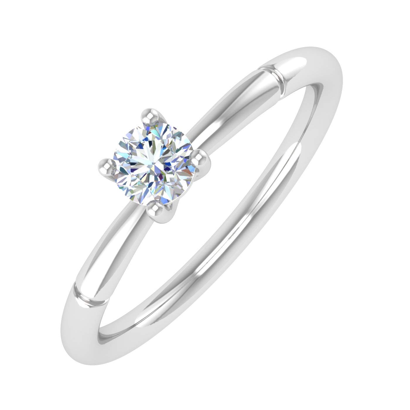 1/4 Carat 4-Prong Solitaire Diamond Engagement Ring in 10K Gold - Perfect for Proposals, Weddings & Anniversary Gifts