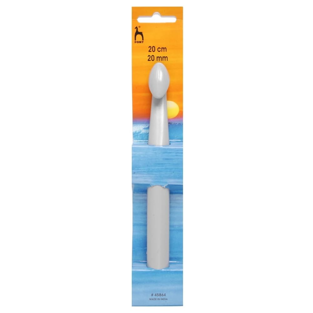 Premium 20mm Plastic Crochet Hooks for Adults - Soft Grip Ergonomic Knitting Needles - Perfect for Yarn Crafts, DIY Projects & Crochet Beginners (Set of 5) - Ideal for Home, Travel & Gift Giving