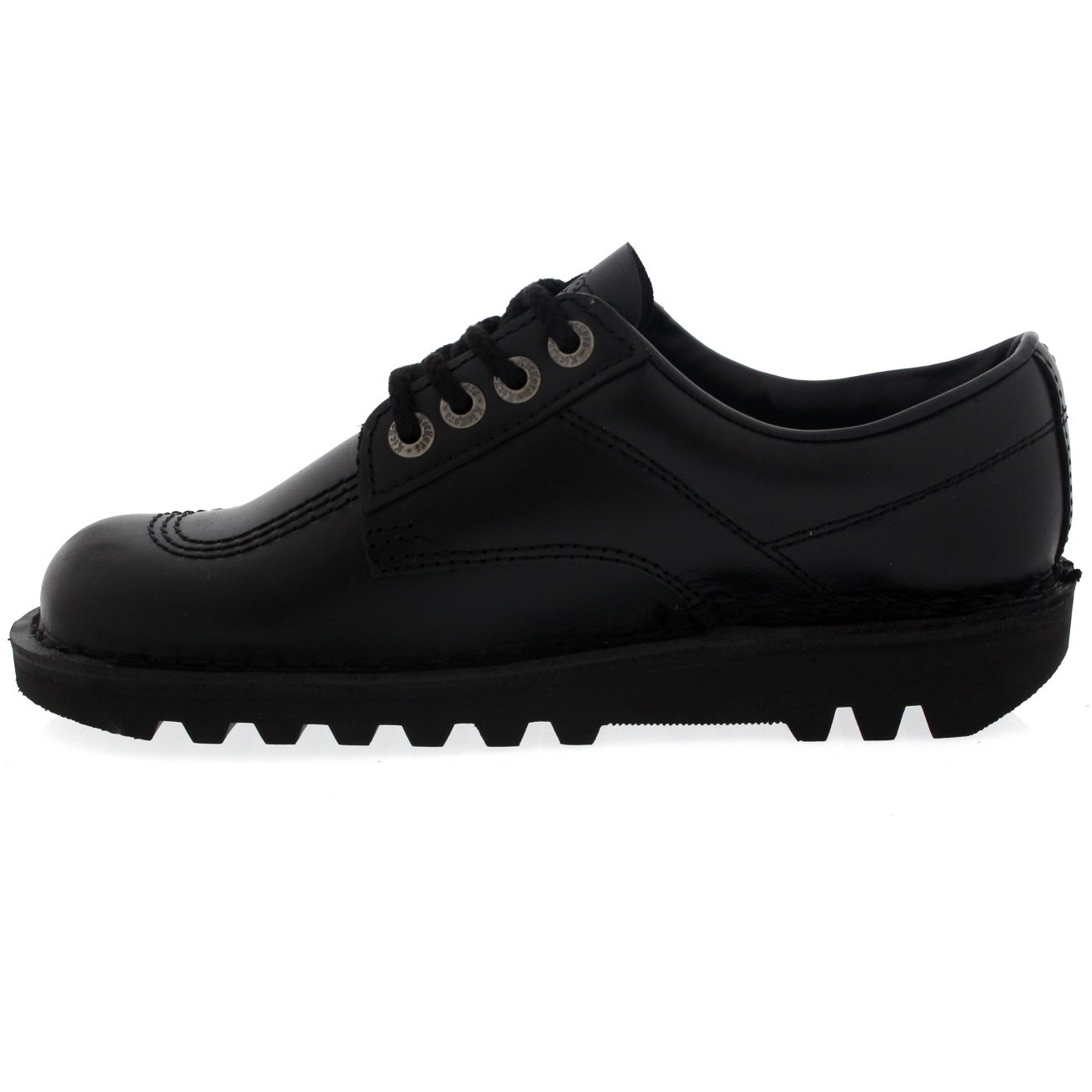 Kickers Unisex Kids Leather School Boots - Black Size 2 | Comfortable & Durable Back-to-School Shoes for Boys & Girls | Perfect for Classroom, Playground & Everyday Wear