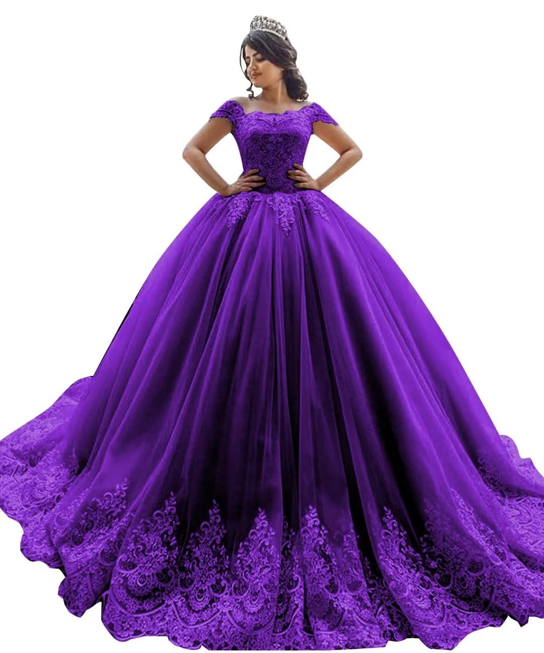 Elegant Off Shoulder Quinceañera Dresses | Ball Gown Sweet 16 Lace Applique Prom Princess Gowns for Teen Girls | Perfect for Quinceañeras, Sweet 16 Parties, Prom Nights & Formal Dances