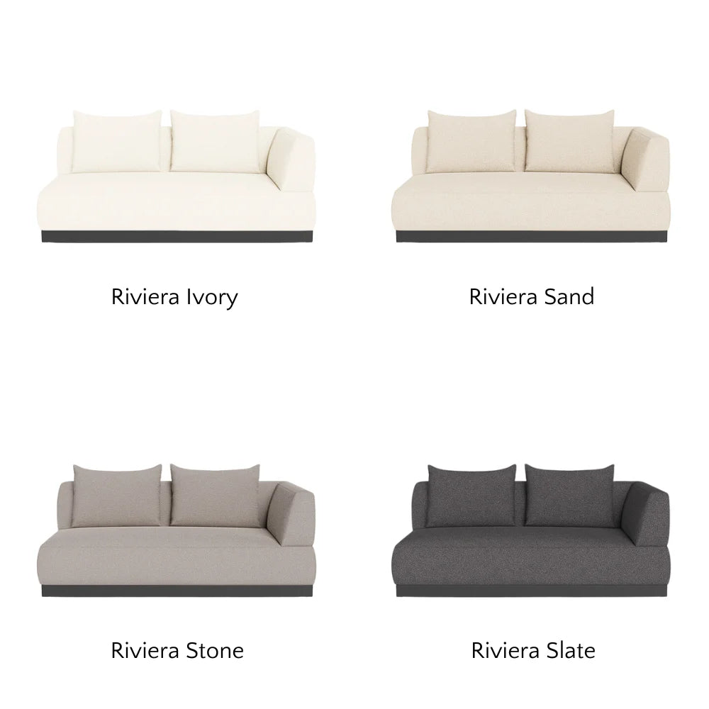 Amalfi 2-Seat Right Arm Outdoor Sectional Sofa - Patio Furniture for Backyard, Poolside & Garden Relaxation