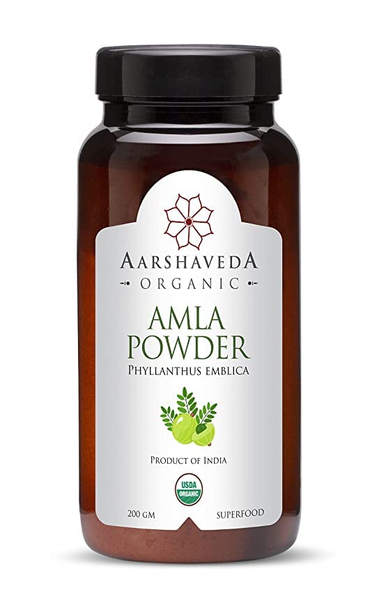 Organic Amla Powder (Indian Gooseberry) for Hair Growth & Skin Care - 200Gm | Natural Scalp Treatment & Edible Supplement | No Preservatives | Perfect for Smoothies, Face Masks & Hair Treatments