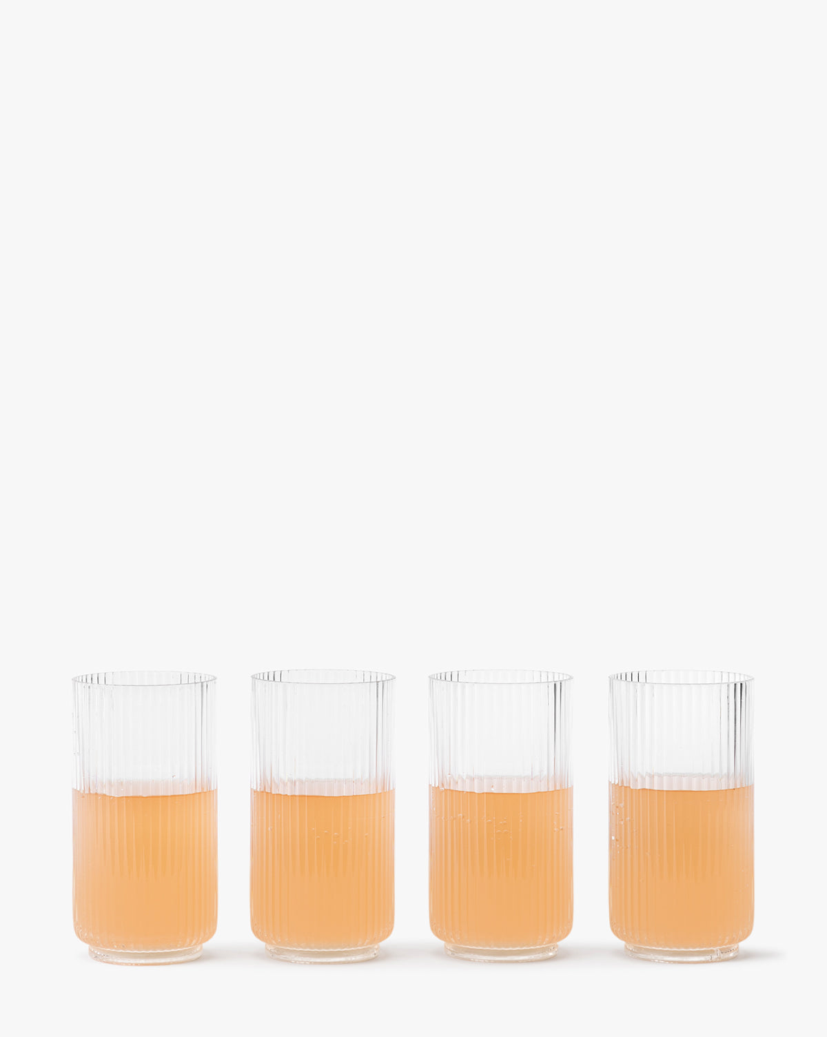 Premium Sanibel Acrylic Highball Glasses Set of 4 - Shatterproof Crystal Clear Tumblers for Cocktails, Iced Tea & Juice - Perfect for Home Bars, Parties & Outdoor Entertaining