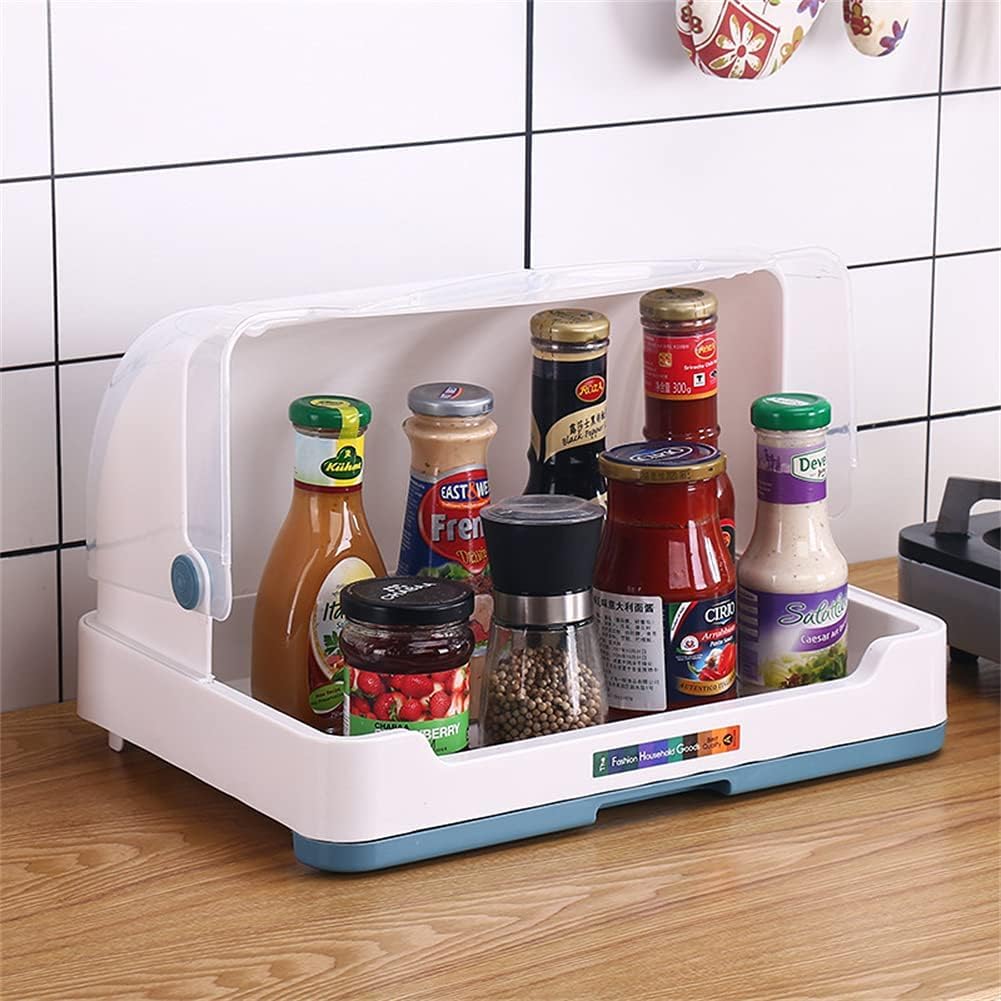 ORIGINAL MART Dish Drying Rack with Lid - Large Capacity Kitchen Storage Organizer, Multi-Functional Drainer Basket for Dishes, Utensils & Small Items - Perfect for Countertop, Cupboard & Pantry Organization