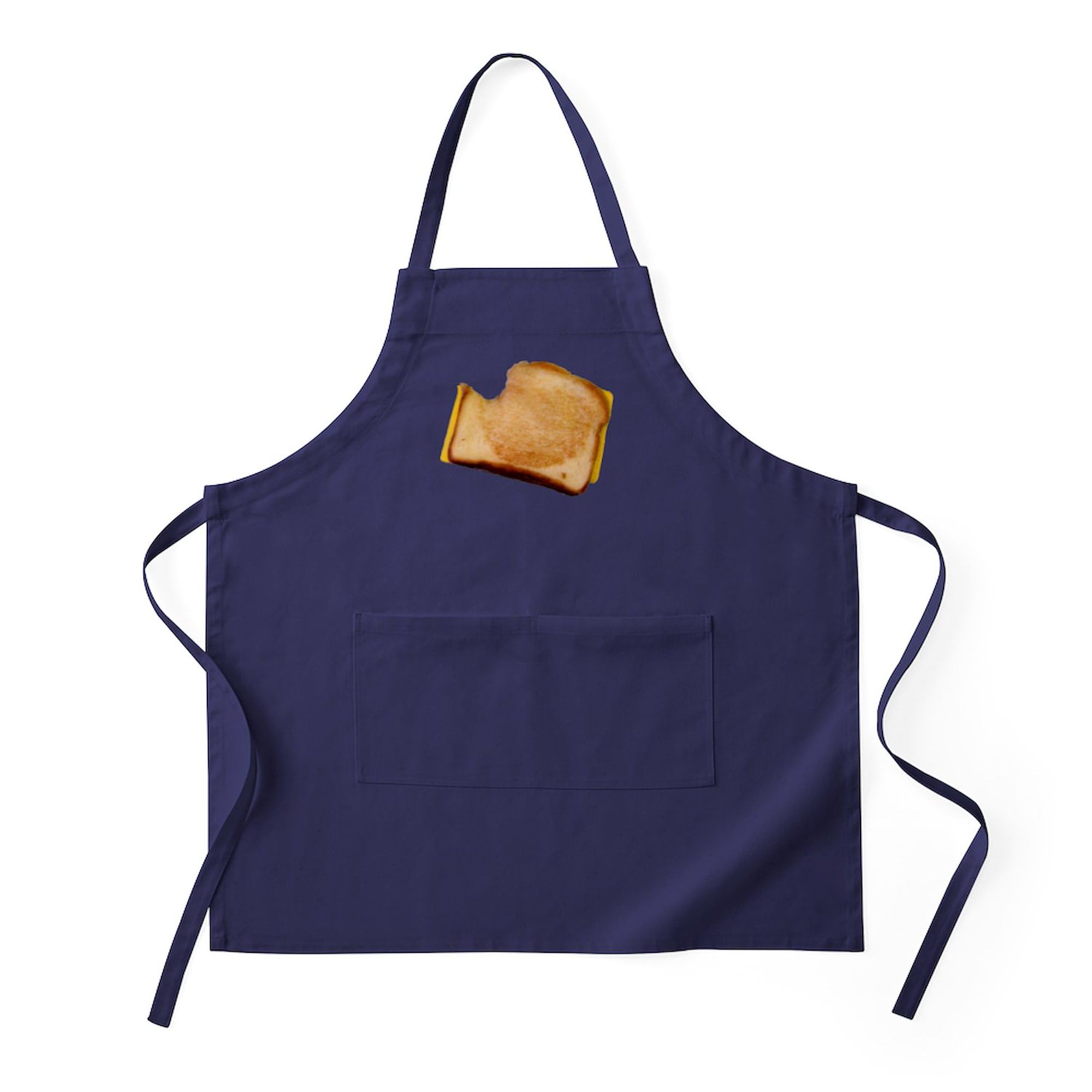 Plain Grilled Cheese Sandwich Apron - Dark Kitchen Apron with Pockets for Cooking, Grilling & Baking | BBQ, Baking & Cooking Protective Wear
