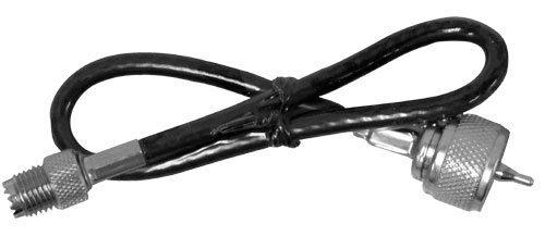12 Inch PL259 to Mini UHF Female RF Adapter - Coaxial Cable Connector for Ham Radio, CB, Antenna & Communication Equipment