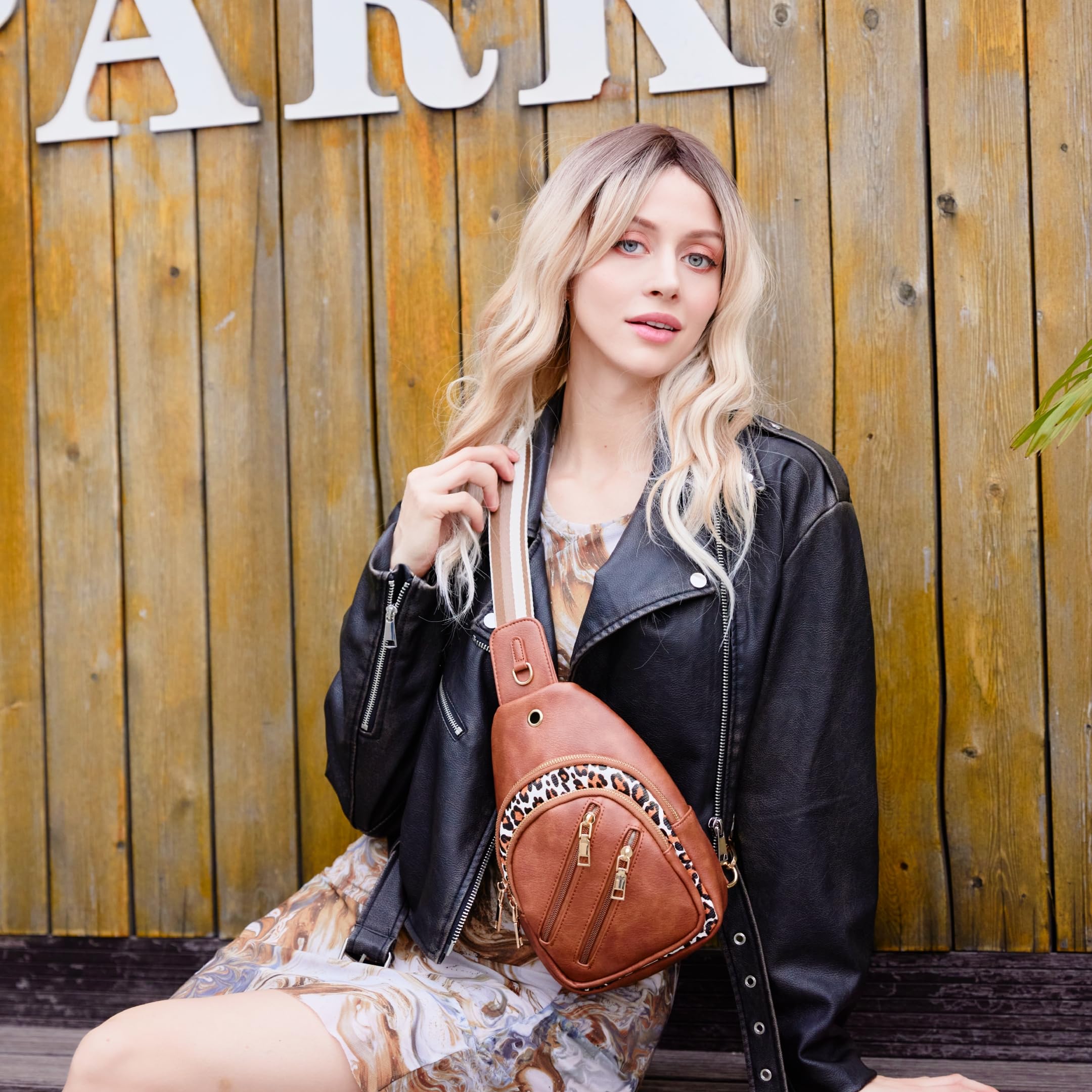 Stylish Women's Crossbody Sling Bag - Adjustable Fanny Pack for Travel, Gym, Hiking & Everyday Use
