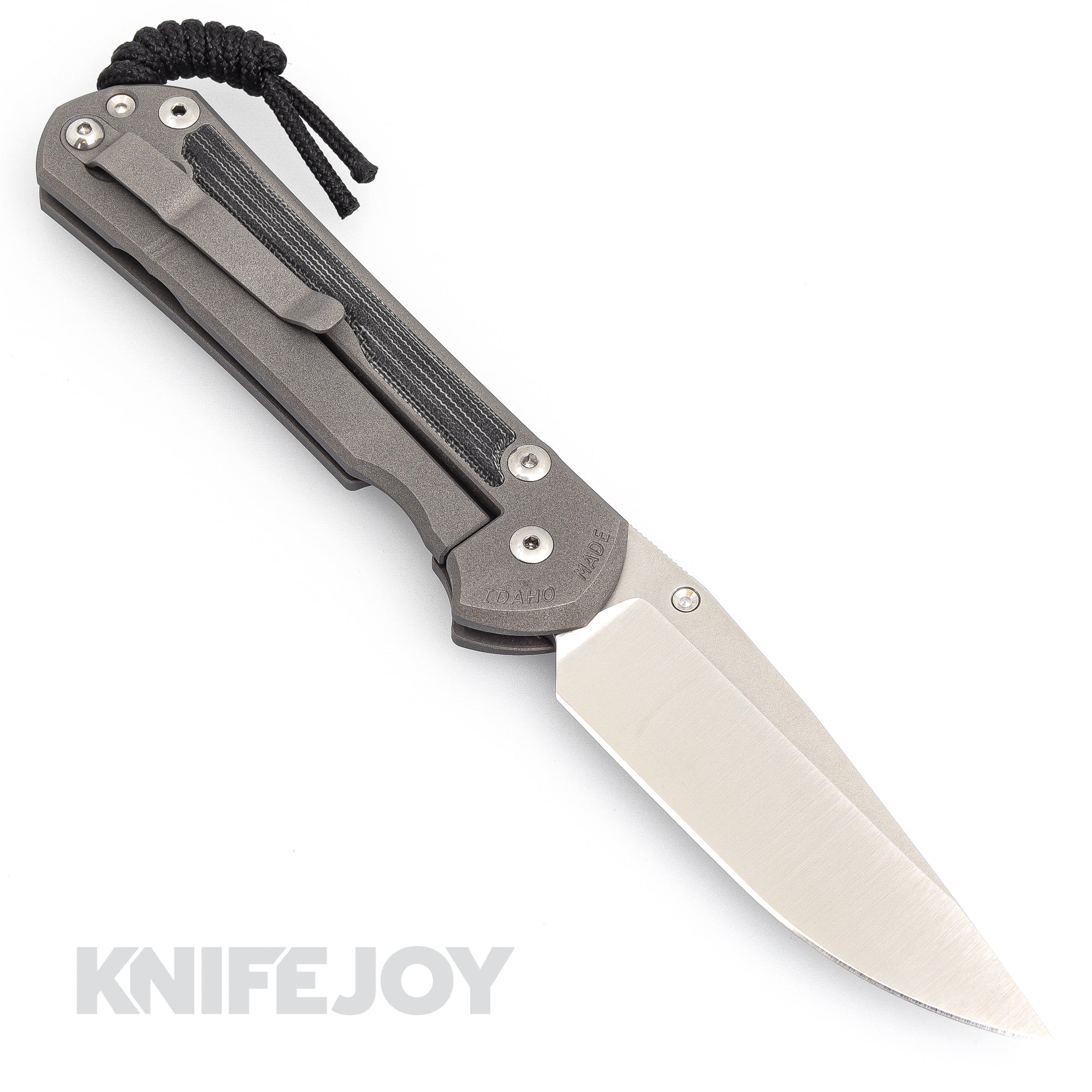 Chris Reeve Knives Large Sebenza 31 Folding Knife - Black Canvas Micarta Inlays, Drop Point Polished Blade - EDC, Camping, Hunting & Outdoor Survival Tool