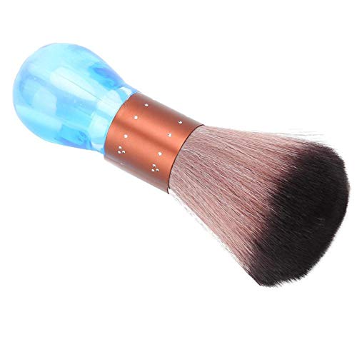 Professional Hair Dust Sweeping Brush for Barbers & Salons - Ergonomic Neck Dust Brush with Soft Bristles (Blue) - Perfect for Haircut Cleanup, Styling Stations & Salon Maintenance