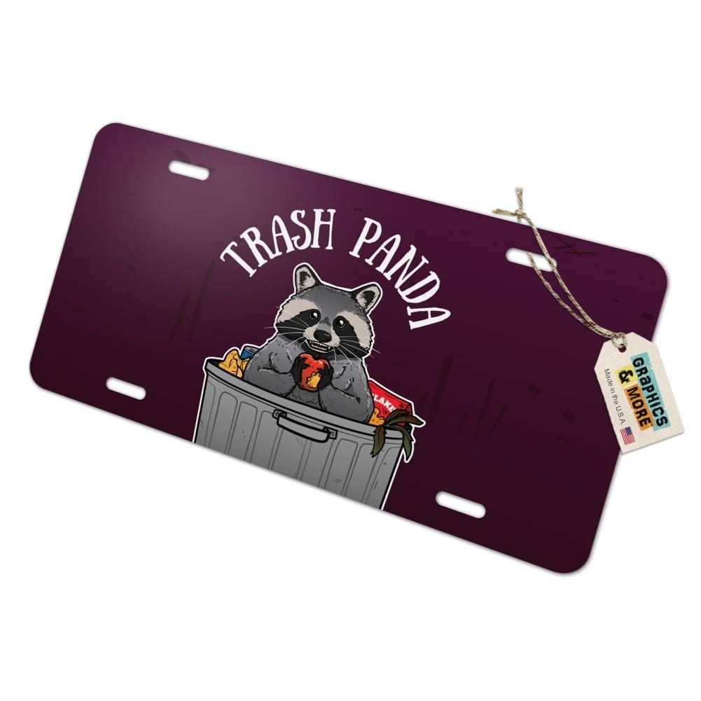 Funny Raccoon Trash Panda Novelty Metal Vanity License Plate - Perfect for Cars, Trucks, Garage Walls & Gifts