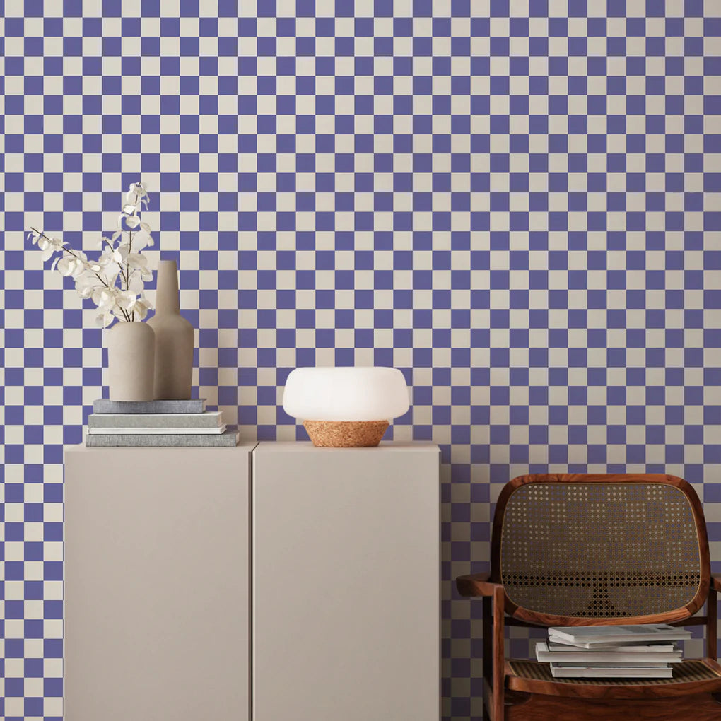 Checkmate Peel and Stick Wallpaper Panels - Self-Adhesive Removable Wallpaper for Bedroom, Living Room, Kitchen - Easy to Install & Remove, No Glue Required - Perfect for Home Decor & DIY Projects