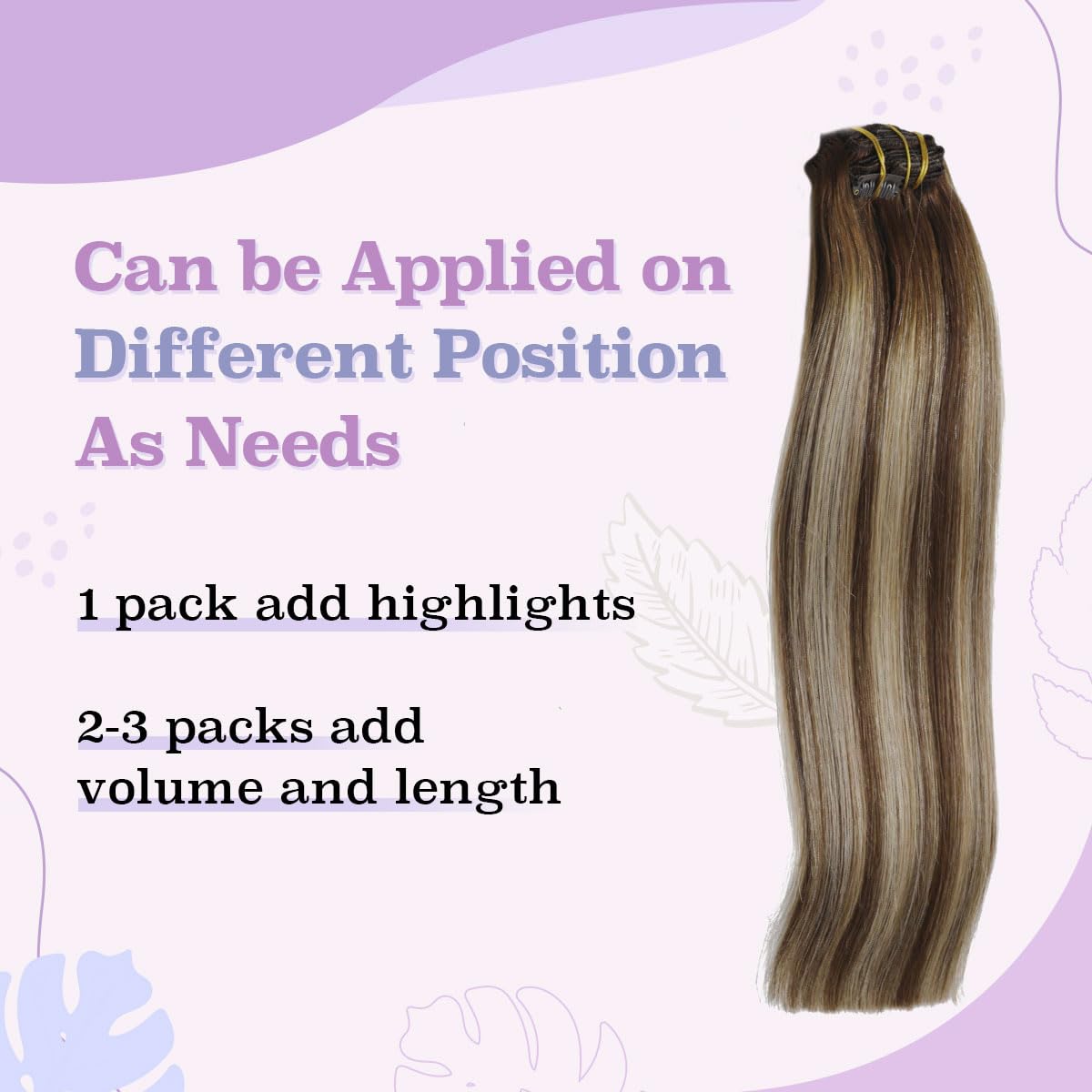 Clip in Hair Extensions 20 Inch Real Human Hair - Balayage Chocolate Brown to Caramel Blonde - 6pcs 120g Silky Full Head Hairpiece (#4/27/4) for Daily Styling, Parties & Special Occasions