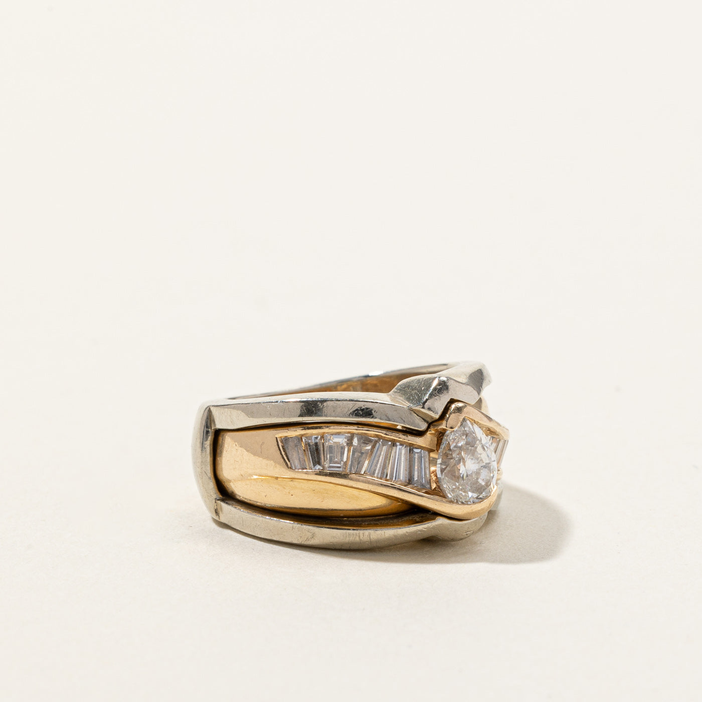 0.81ctw Channel Diamond Engagement Ring Set - SI1 G Clarity, Size 4.25 - Perfect for Proposals, Anniversaries & Wedding Bands