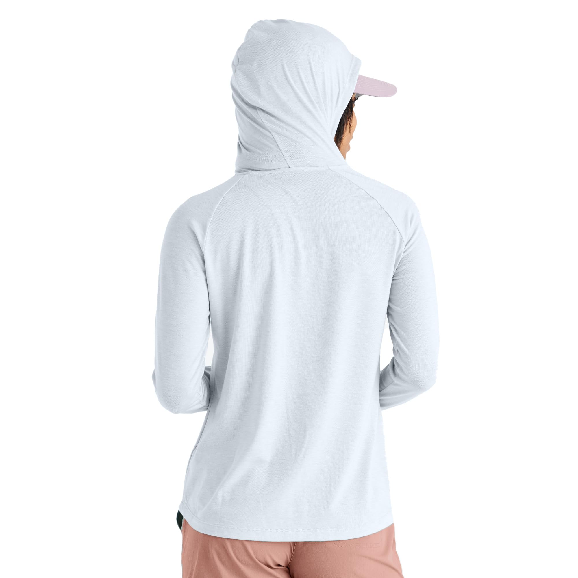 Free Fly Women's Elevate Hoodie - UPF 30+ Sun Protection, Moisture Wicking Long Sleeve Shirt for Hiking, Beach & Outdoor Activities | Lightweight Travel & Yoga Top for Women