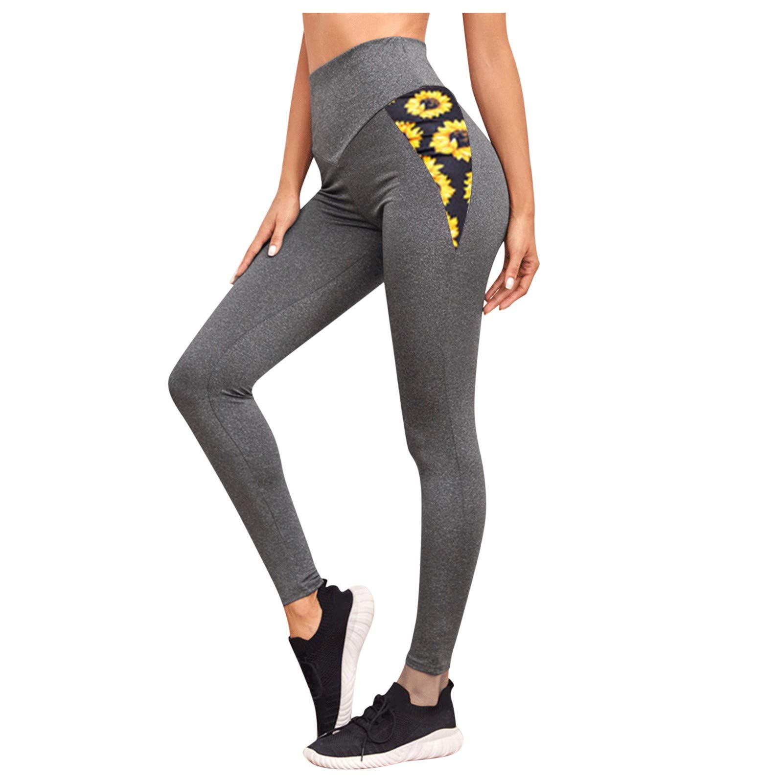 Posijego Women's High Waist Yoga Pants - Slim Fit Workout Leggings for Running, Gym & Lounge - Breathable Summer Fall Activewear with Stylish Graphic Design - Perfect for Fitness, Travel & Casual Wear