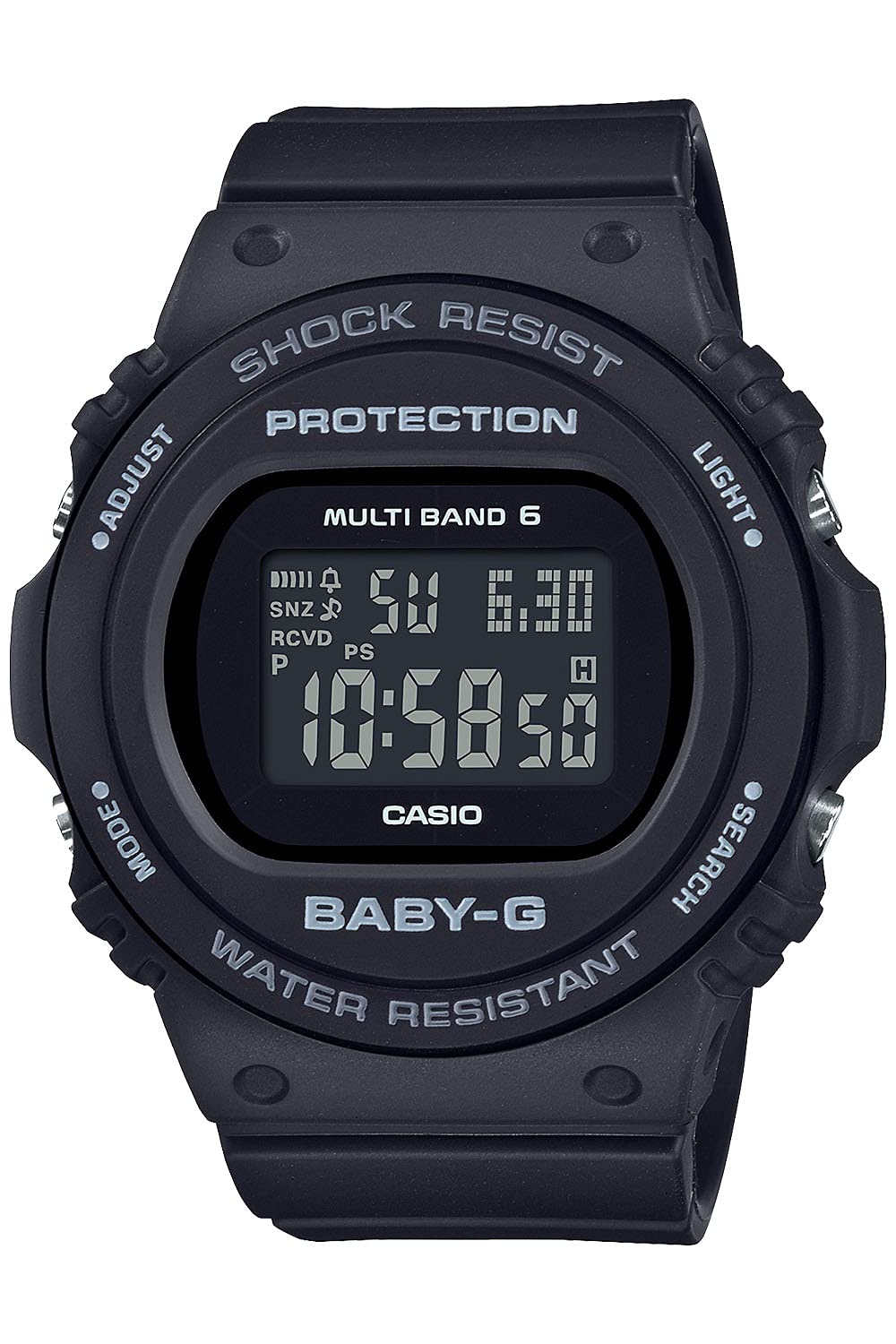 Casio Baby-G BGD-5700U-1BJF Solar-Powered Digital Watch with Super Illuminator - Black (Japan Import) | Perfect for Outdoor Sports, Fitness Tracking & Everyday Wear
