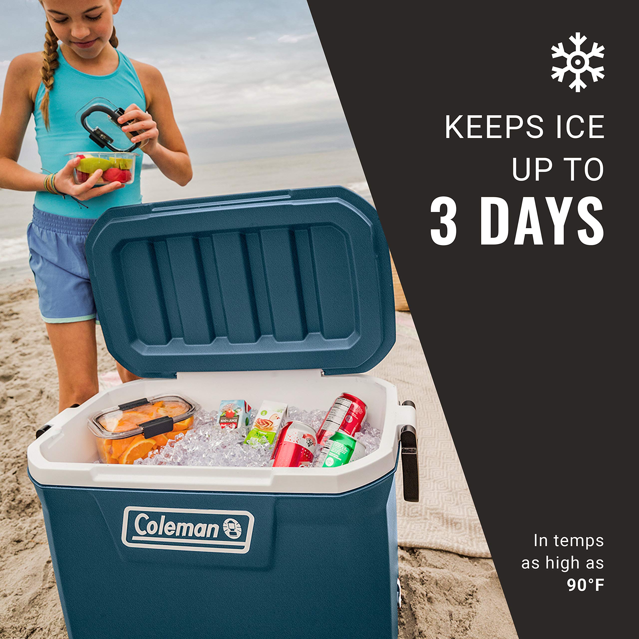 Coleman Classic Series 150-Quart Insulated Portable Cooler - Leak-Proof Outdoor Hard Cooler Keeps Ice for 5 Days | Perfect for Camping, Beach Trips, Tailgating & Outdoor Adventures