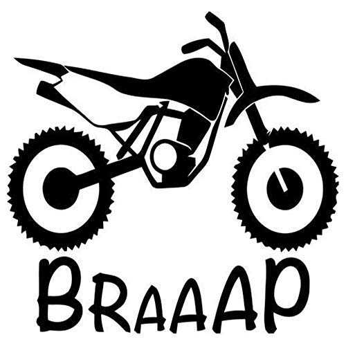 Braaap Motocross Dirt Bike Vinyl Decal Sticker - High-Quality Waterproof & Fade-Resistant Die-Cut Graphic for Helmets, Bikes & Gear - Perfect for MX Racing & Off-Road Adventures