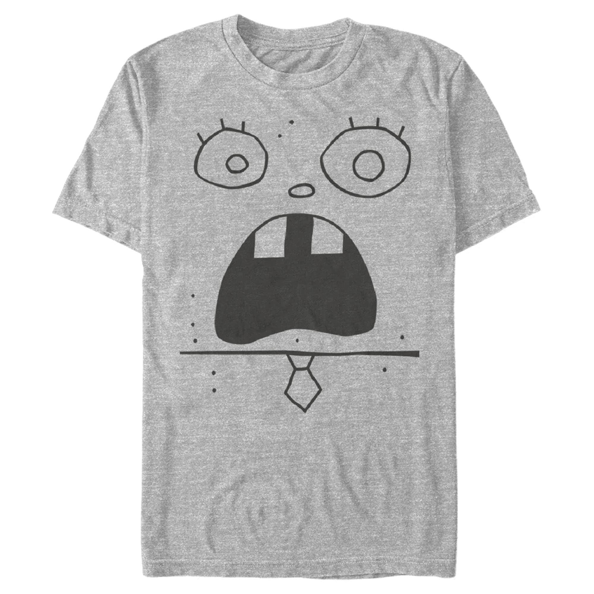 Men's Spongebob Squarepants DoodleBob Graphic T-Shirt - Funny Cartoon Print Tee for Casual Wear & Anime Fans