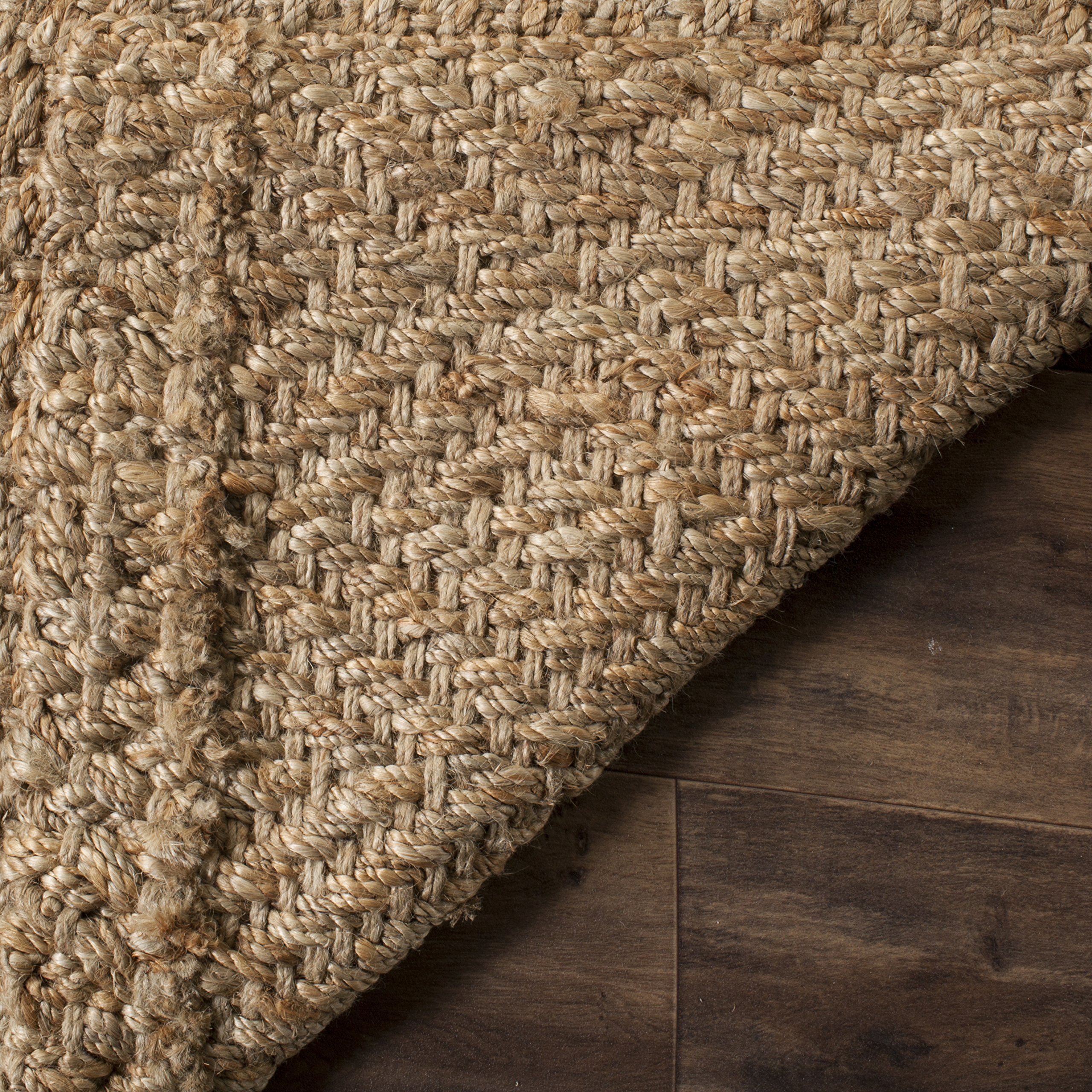 Premium Handmade Jute Area Rug 7'x7' - SAFAVIEH Natural Fiber Collection NF181A | Eco-Friendly & Durable for Living Room, Bedroom, or Home Office Decor