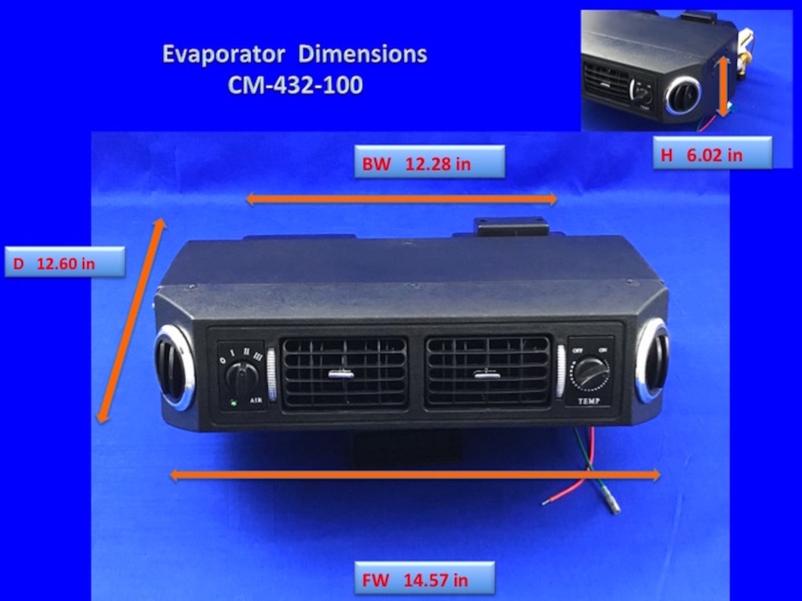 12V Car & Truck Under Dash Heater with Adjustable Speed Switch - Portable Heating Solution for Winter Commutes & Road Trips