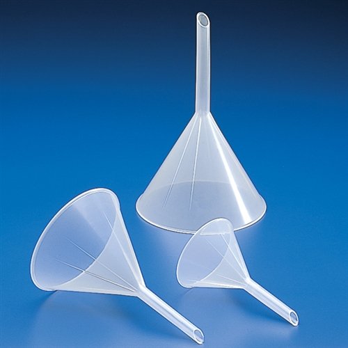 Kartell 241745 Polypropylene Reusable Small Bore Autoclavable Analytical Funnel, 180mm Diameter (Pack of 25) - Ideal for Laboratory Experiments, Chemical Analysis & Sterilization Processes