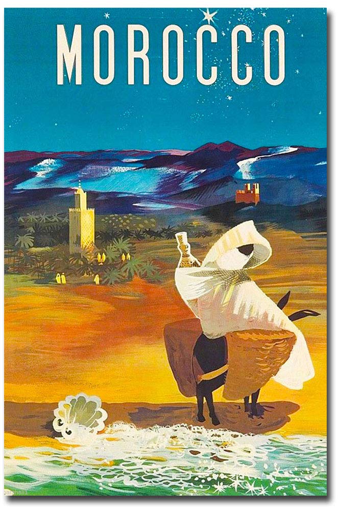 Vintage Morocco Africa Travel Souvenir Fridge Magnet - 2.5 x 3.7 Inch Collectible Refrigerator Decoration - Perfect for Home, Office & Travel Memories