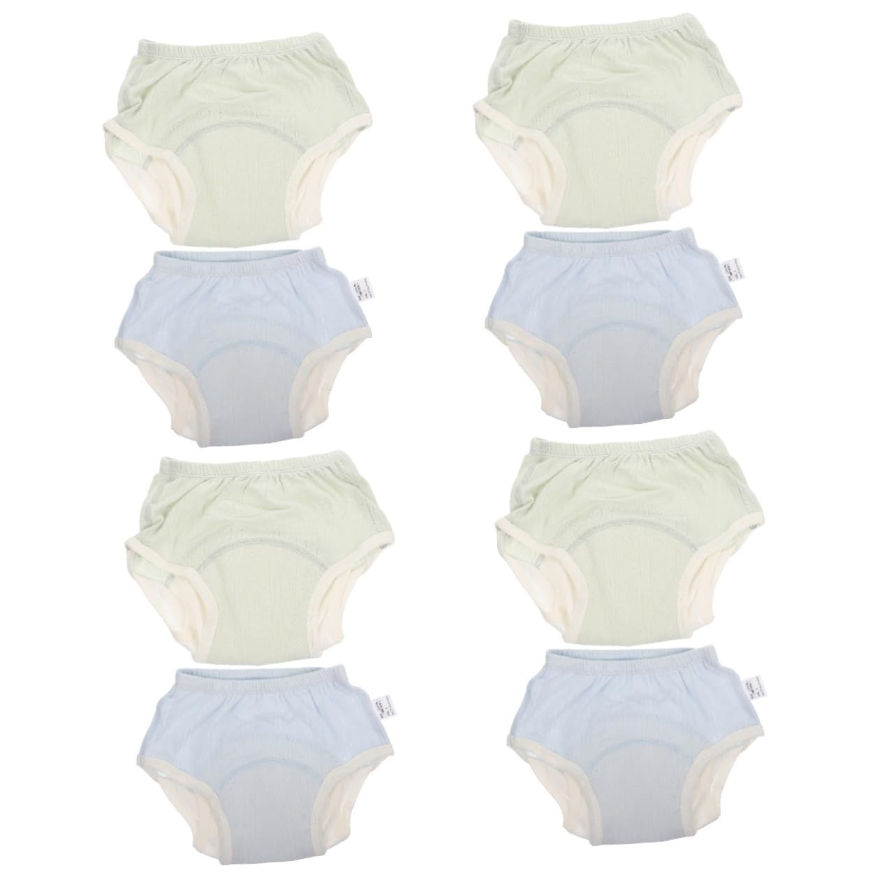 Wakauto 8 Pcs Newborn Cotton Training Pants - Soft & Breathable Diaper for Baby Boys & Girls - Perfect for Potty Training, Daycare & Overnight Use