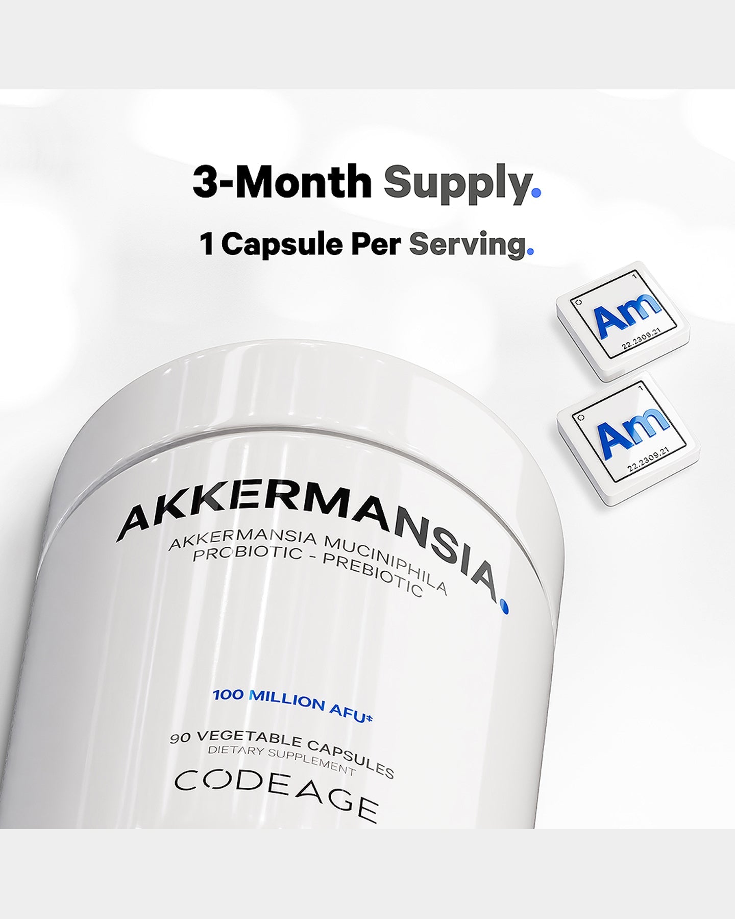 Codeage Akkermansia Probiotic Supplement - Gut Health Support with Clinically Studied Strains for Digestive Wellness & Immune System Boost - Perfect for Daily Gut Flora Balance & Overall Wellbeing