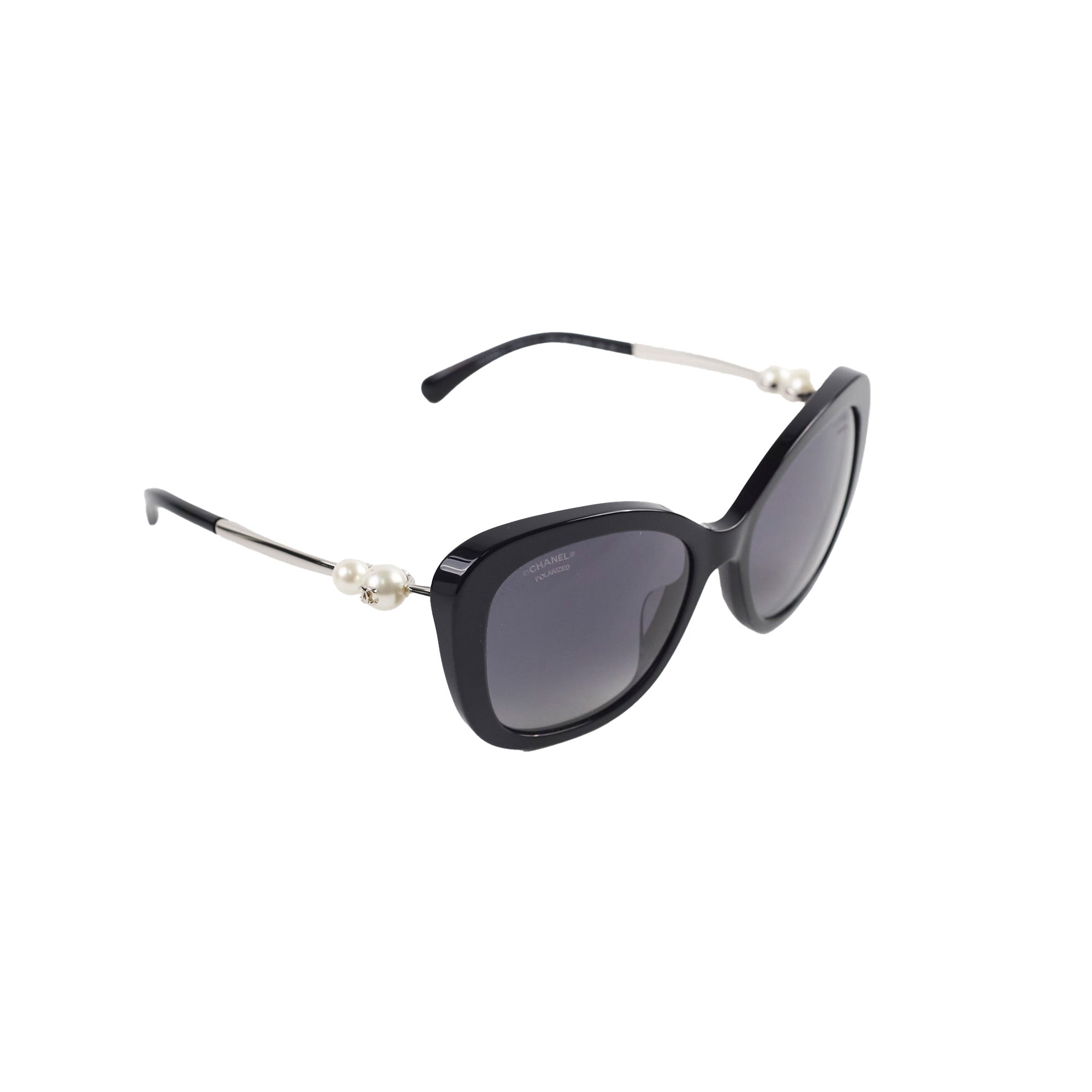 Chanel Square Sunglasses with Pearly Temple - Luxury Fashion Sunglasses for Women - Perfect for Beach, Travel & Everyday Style
