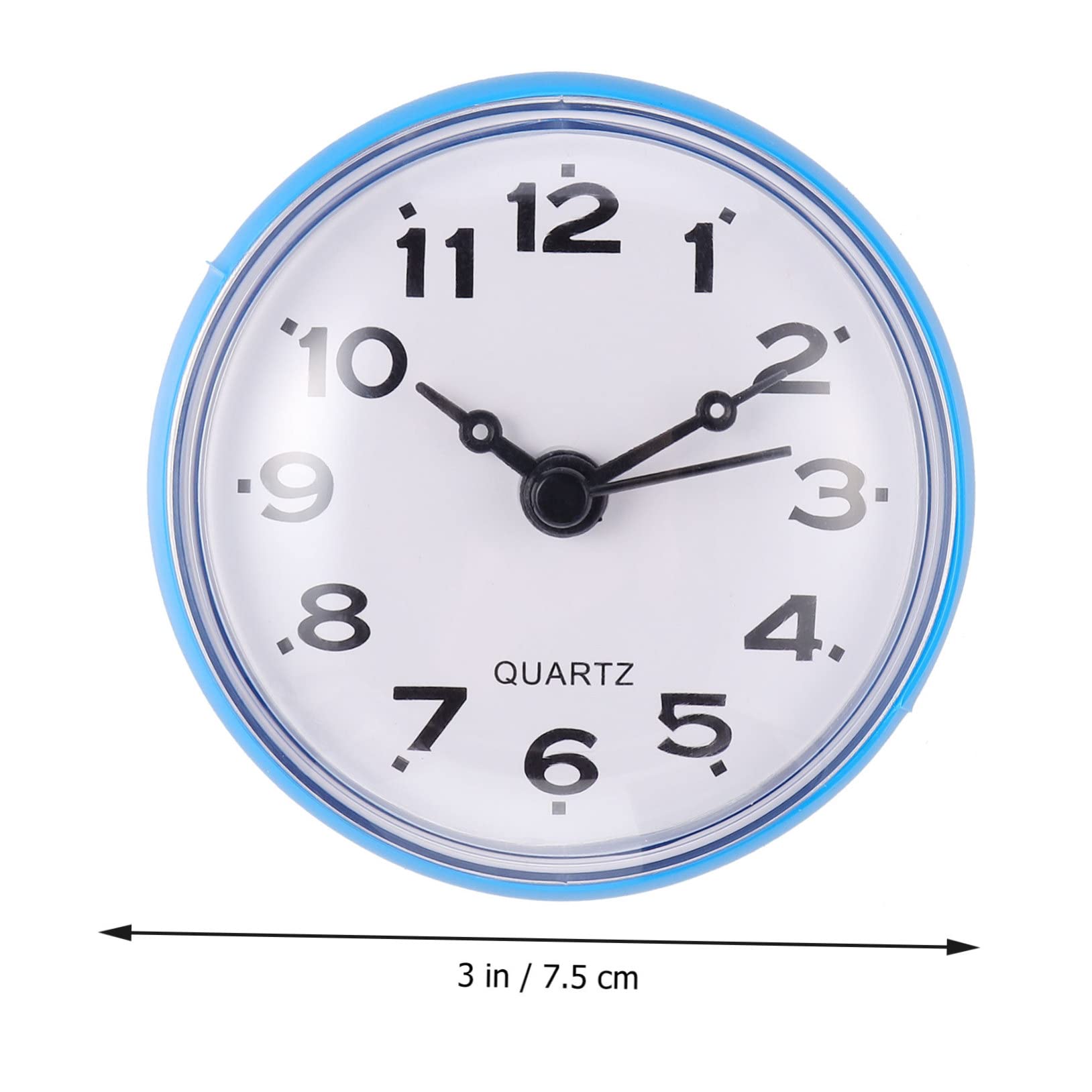 DOITOOL Silent Non-Ticking Shower Clock - Battery Operated Bathroom Wall Clock with Suction Cup, Anti-Fog & Easy to Read - Perfect for Bathroom, Kitchen, Pool & Outdoor Use (Blue)