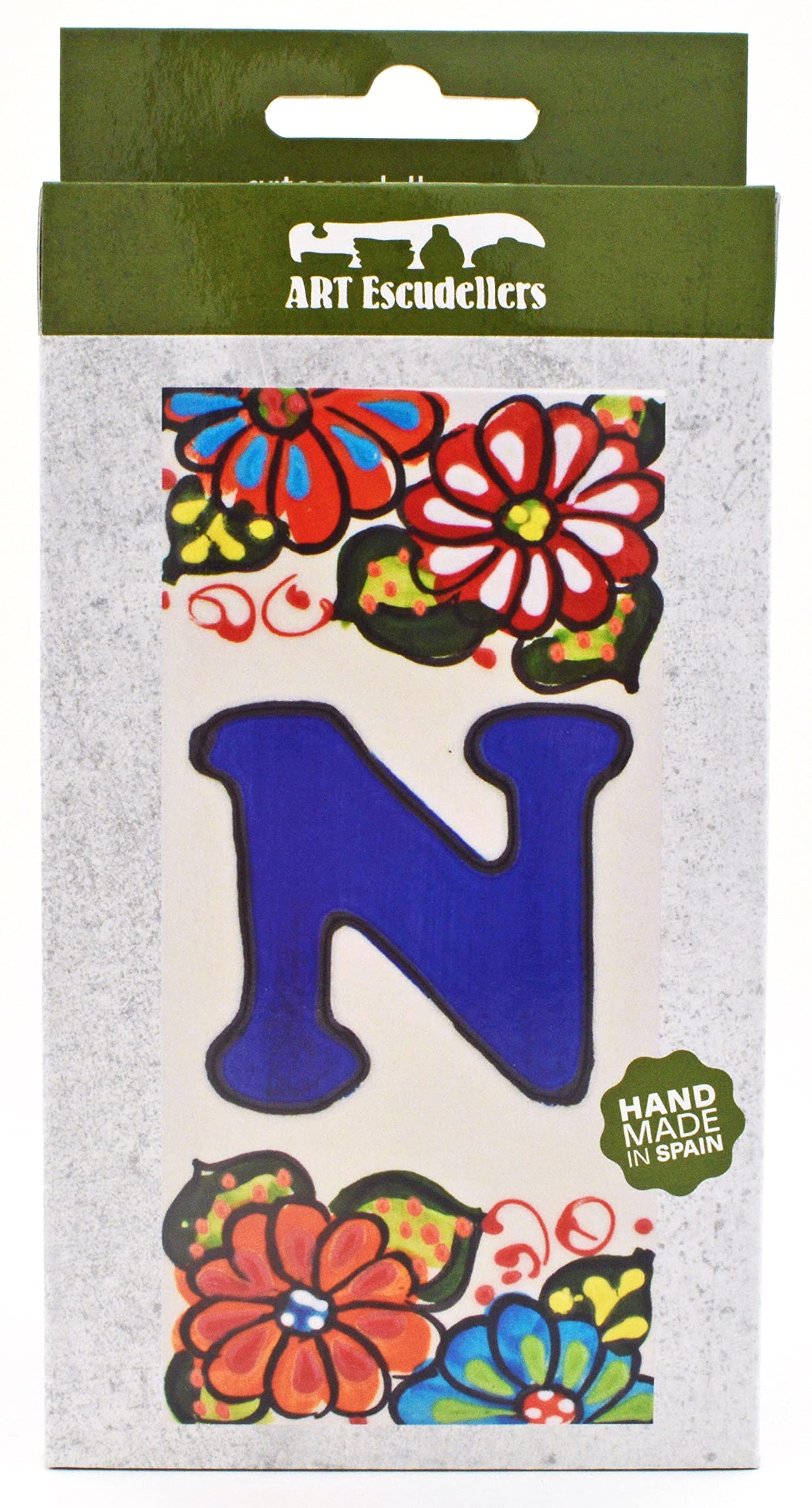 6 Inch Handpainted House Letter Tiles - Custom Address Numbers & Names for Home Signs - Durable Outdoor Garden Decor (Letter 