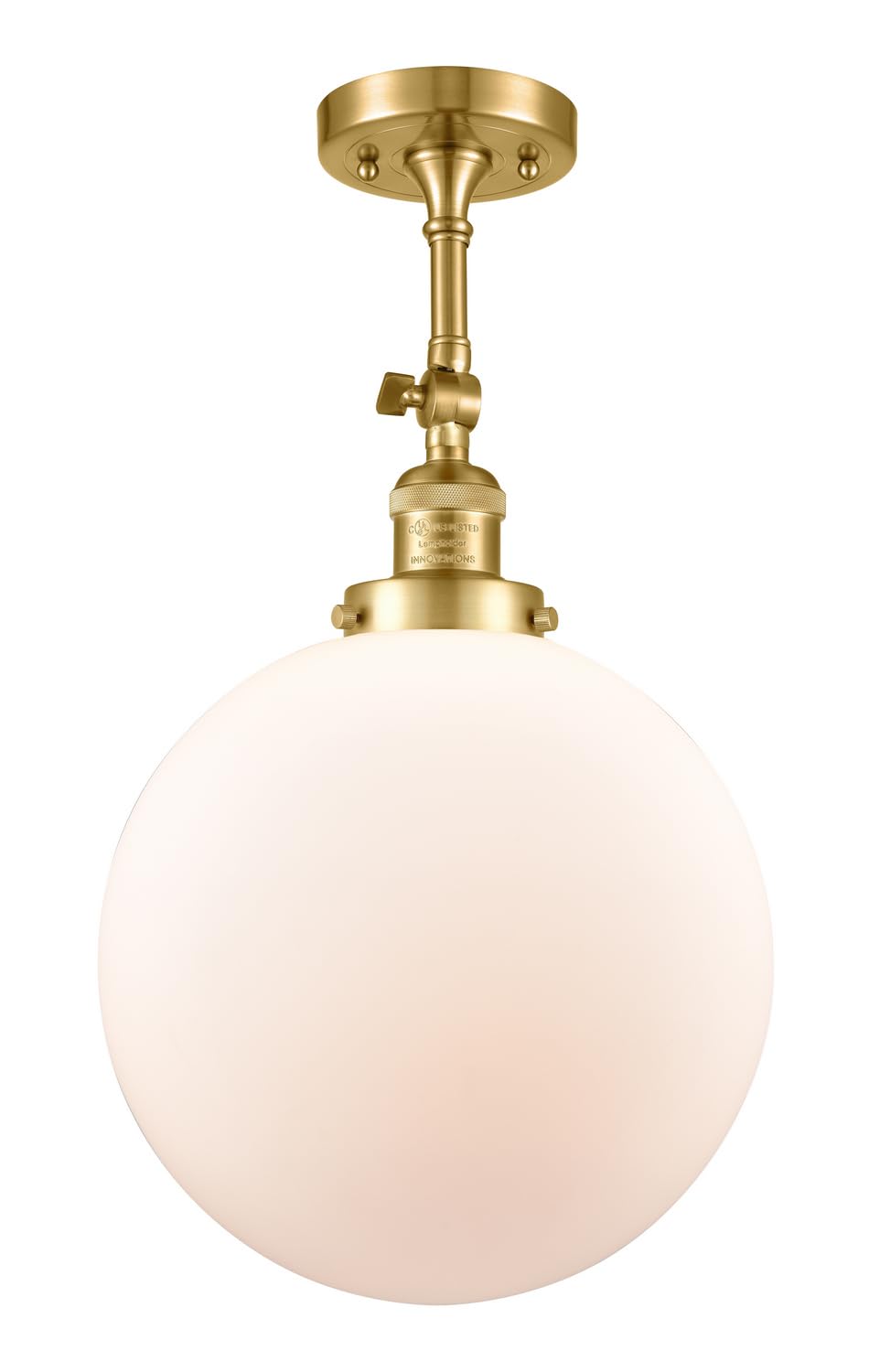 201F-SG-G201-12 LED Bare Bulb with 1 Light Cord Set in Satin Gold Finish - Perfect for Home Decor, DIY Lighting Projects & Vintage Style Interiors