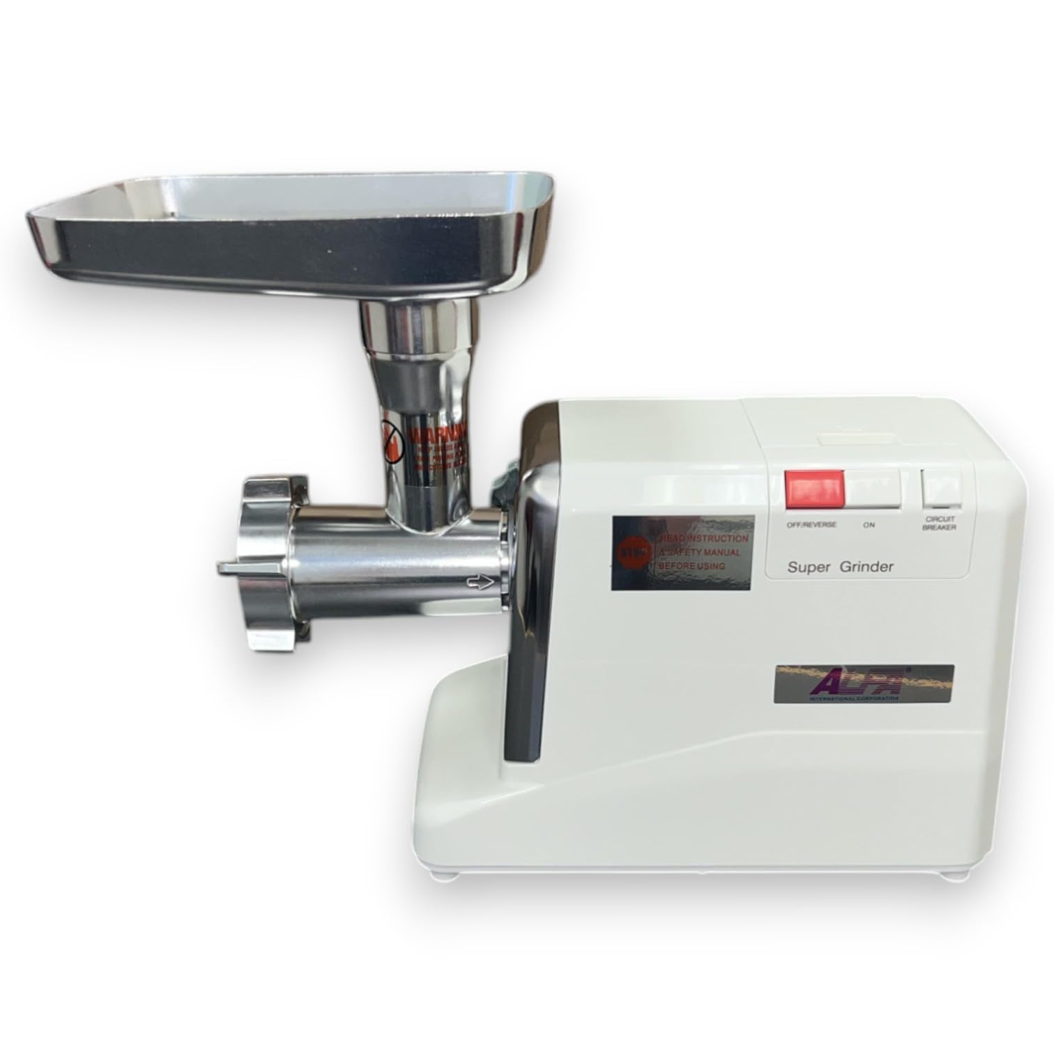 Alfa MC5 Commercial Grade Meat Grinder - 0.5HP Electric Meat Chopper for Home & Restaurant Use | Perfect for Ground Beef, Sausage Making & Food Prep