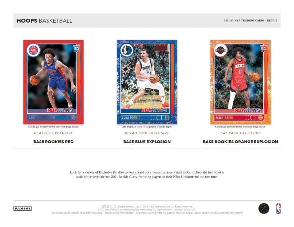 2021-22 Factory Sealed Hoops Retail Basketball Trading Cards Box - 24 Packs (8 Cards Each) | NBA Collectibles for Sports Fans & Card Investors | Perfect for Trading, Collecting & Gifting