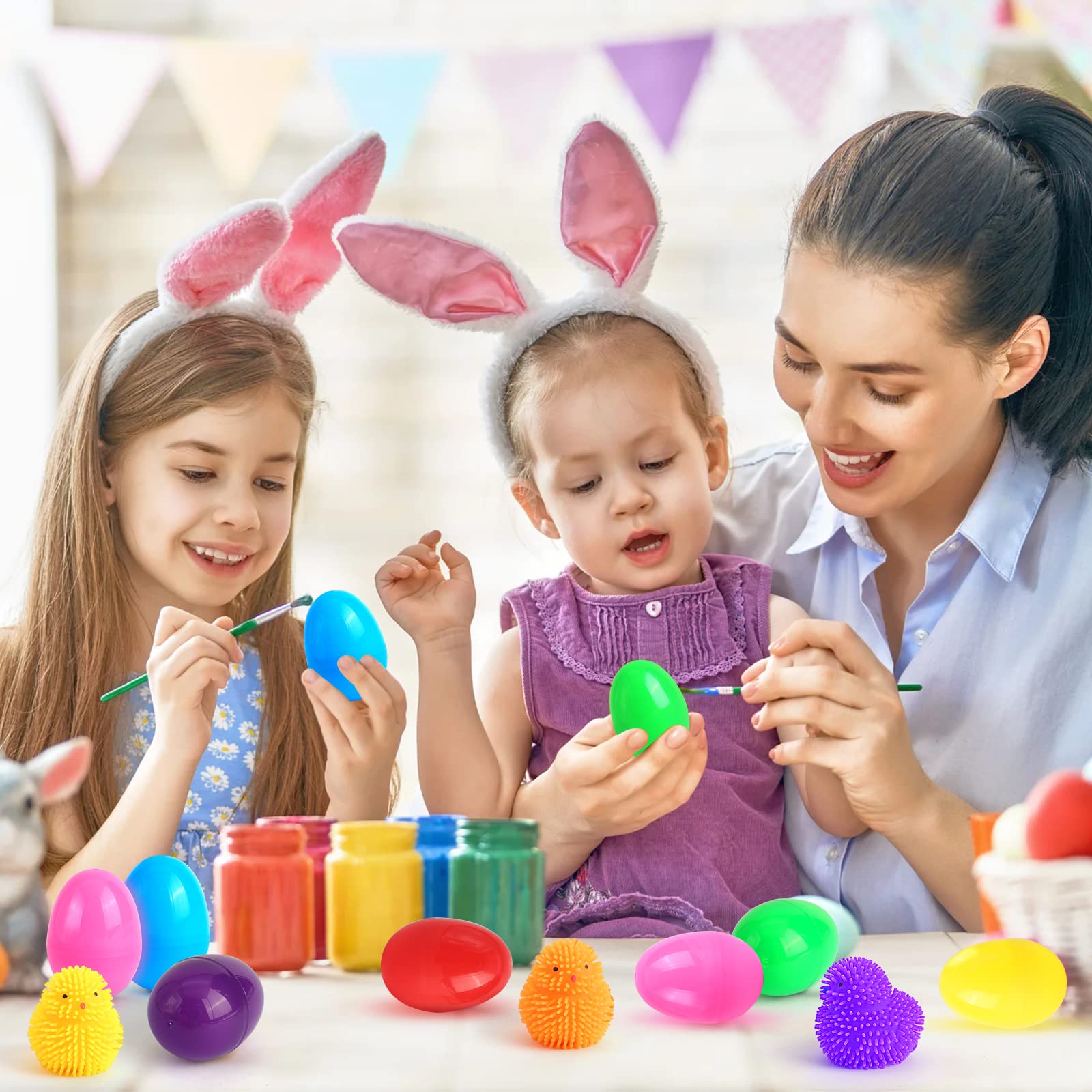 12 Pack LED Light Up Easter Egg Fillers - Glow in The Dark Stress Relief Squeeze Balls for Kids, Boys, Girls, Toddlers & Teens - Fun Easter Basket Stuffers & Party Favors for Easter Egg Hunt, Birthday Gifts & Sensory Fidget Toys